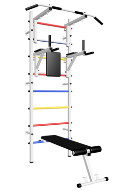 Шведская стенка Sv Sport усиленная 605 (Турник стандарт/Брусья/Скамья)