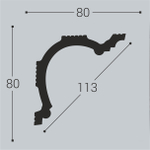 bello deco Карниз XPS К 1 (80x80) 00-00004633