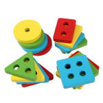 Развивающая игрушка деревянная Сортер гвозди 4 шт, коробка C-41844