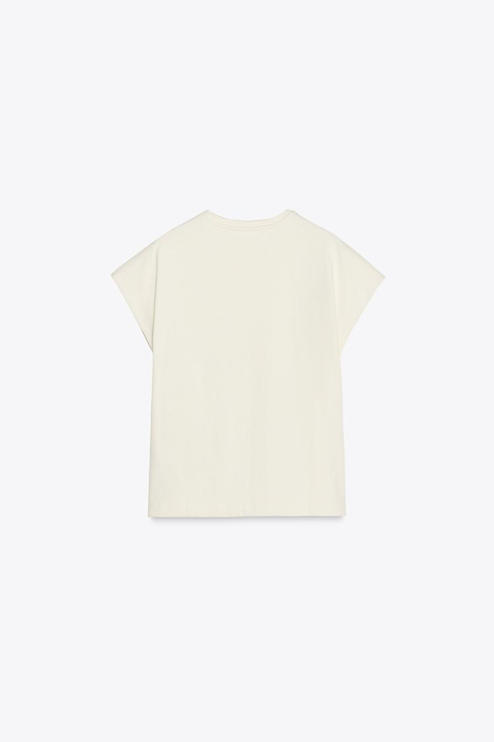 ZARA ТОП В СТИЛЕ РУСТИК, ЭКРЮ