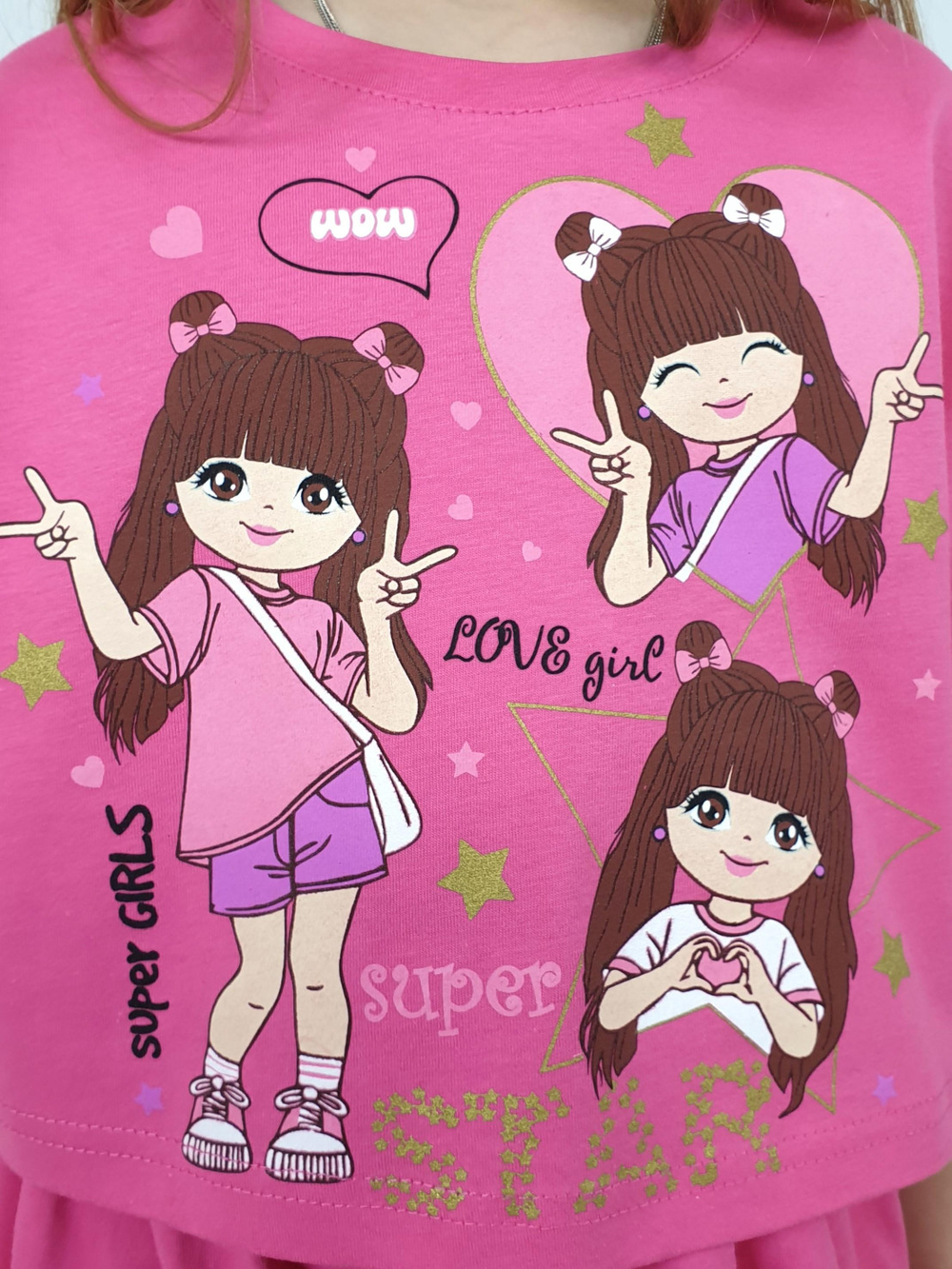 02-159-2 Комплект для девочки (футболка+ шорты)