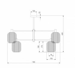 Люстра на штанге Eurosvet Voile 30191/6 черный