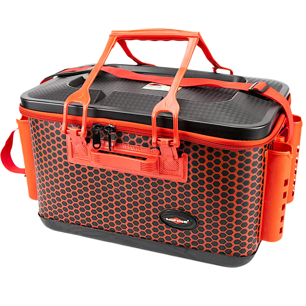 Ящик Mifine YH40 с 4 стаканами для удилищ и полкой 41x26x27см -