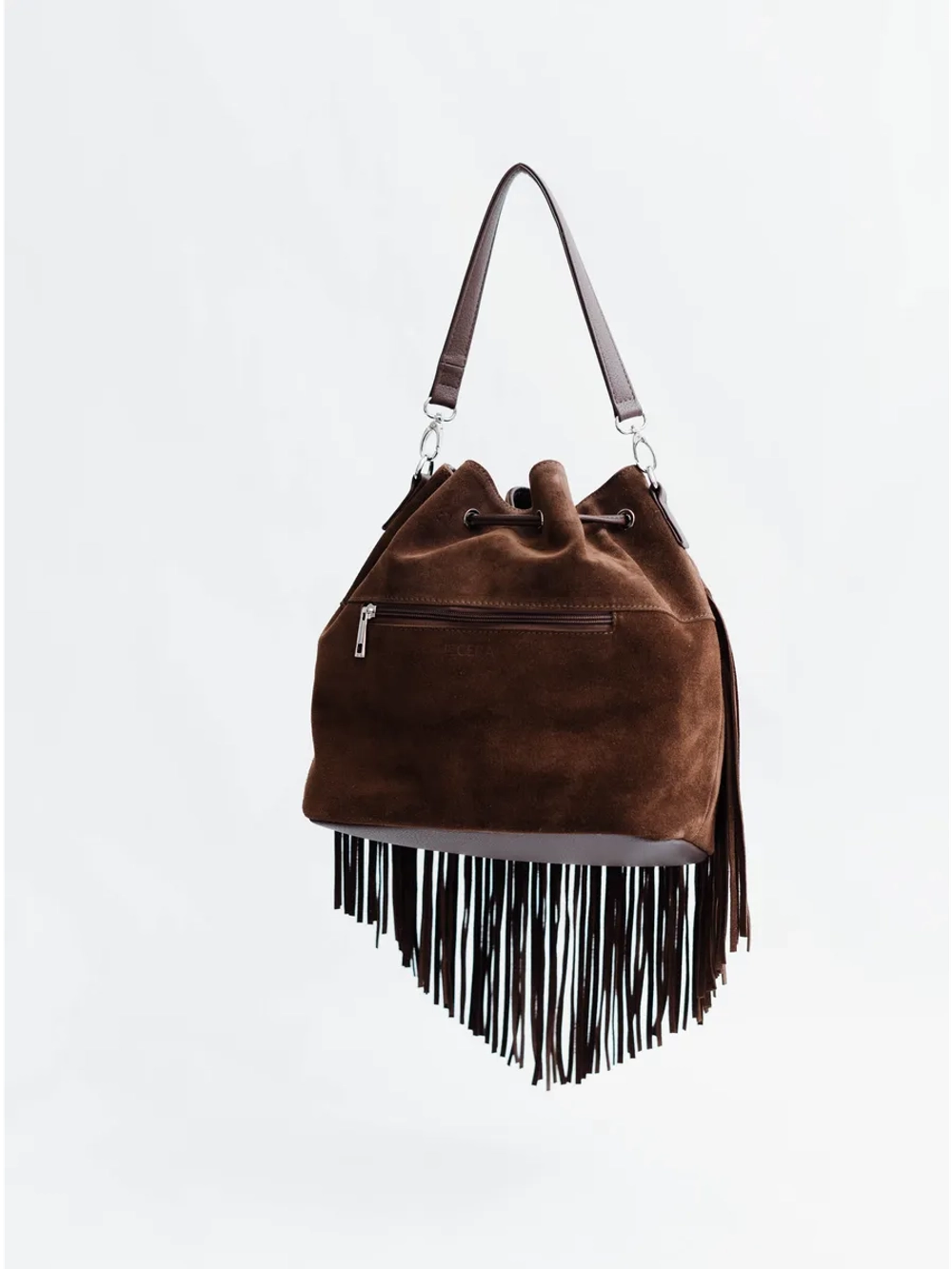 сумка через плечо тоут средняя натуральная замша