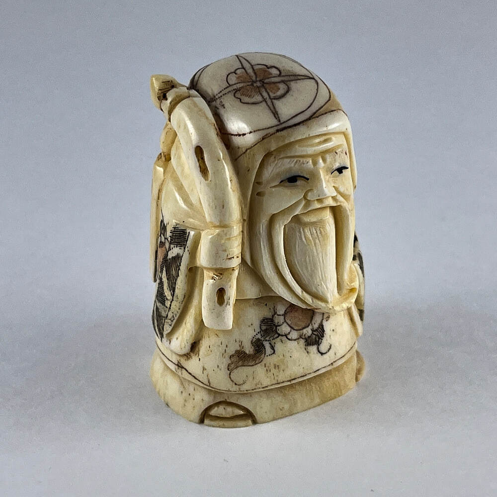 Статуэтка нэцкэ Фукурокудзю с колотушкой