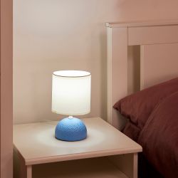 UML-B302 E14 BLUE Светильник настольный декоративный под лампу Е14. 40W. Механический выключатель. Синий. ТМ Uniel