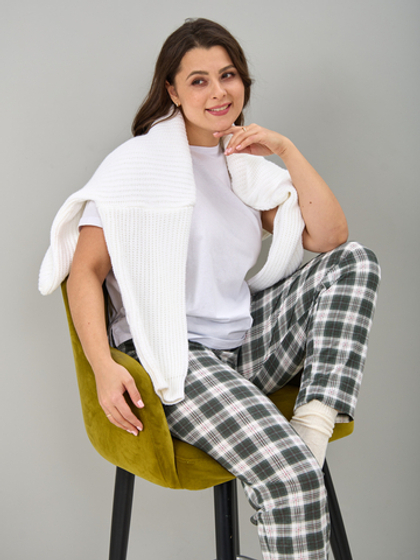 Брюки Б-18/хаки-клетка