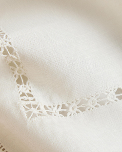 Zara Home столовая салфетка из льна, ажурная отделка, 45 45 см (комплект 2 шт.)