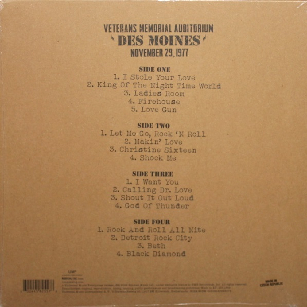 Kiss / Off The Soundboard: Live in Des Moines (2LP)