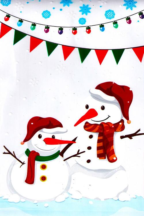 Пакет подарочный 20 х 35 см "Новогодний" с рисунком Полиэтиленовый