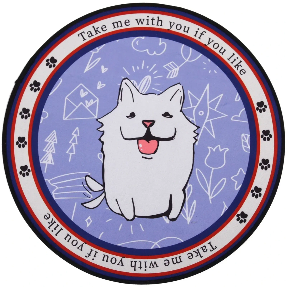 Коврик - лежанка для животных «ЛАПУСИКИ», мистер беляшик, цвет как на фото d-60см (лейбл)