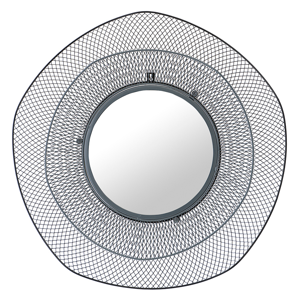 Зеркало vinger, D79 см, черное