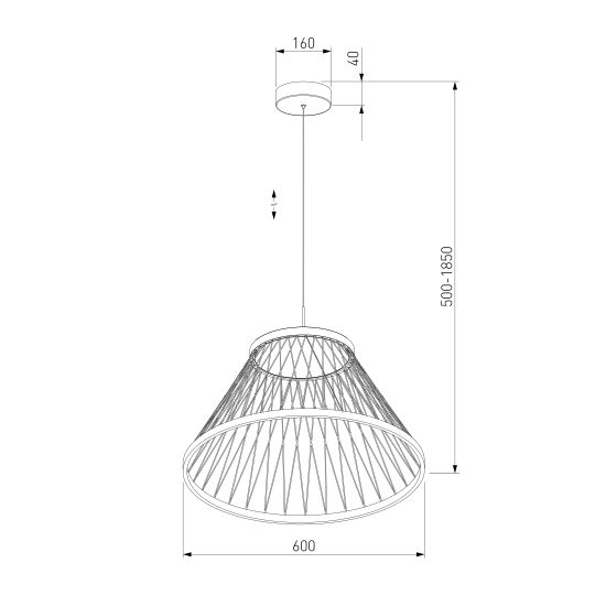 40017/1 LED / подвесной светильник / коричневый