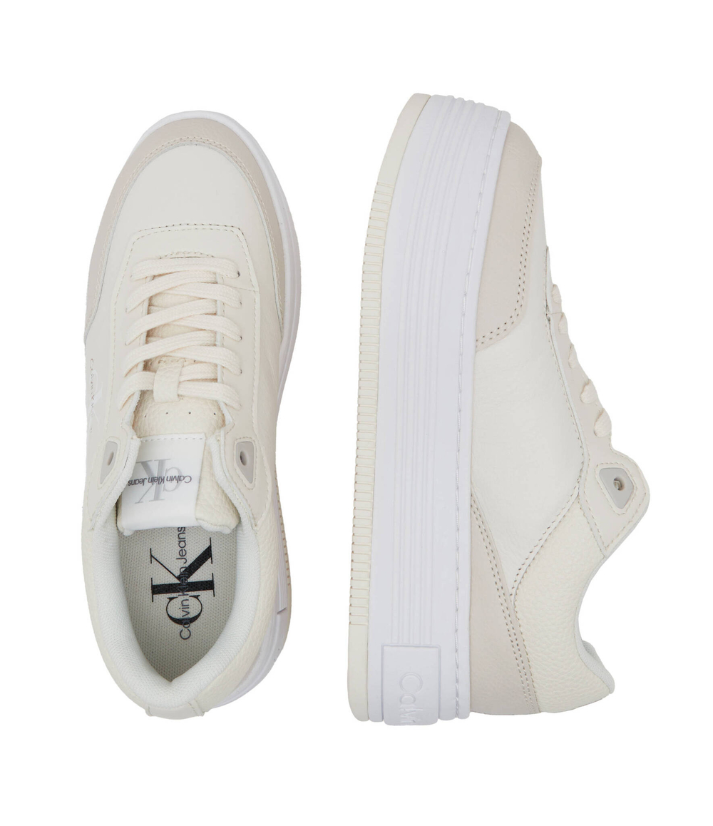 Кожаные кроссовки CALVIN KLEIN JEANS - бежевый(YW0YW01316)