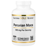 California Gold Nutrition, перуанская мака, 500 мг, 240 растительных капсул