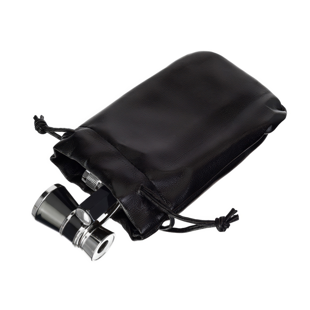 Театральный бинокль-лорнет Levenhuk Broadway 325E, черный - Плотный чехол в комплекте