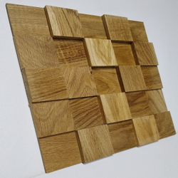 Деревянная мозаика для стен Wood Mosaic 3D Дуб Пирамида