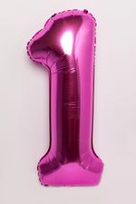 FM Шар 40" / 102 см "Цифра 1" фуксия фуше (БГ-60)