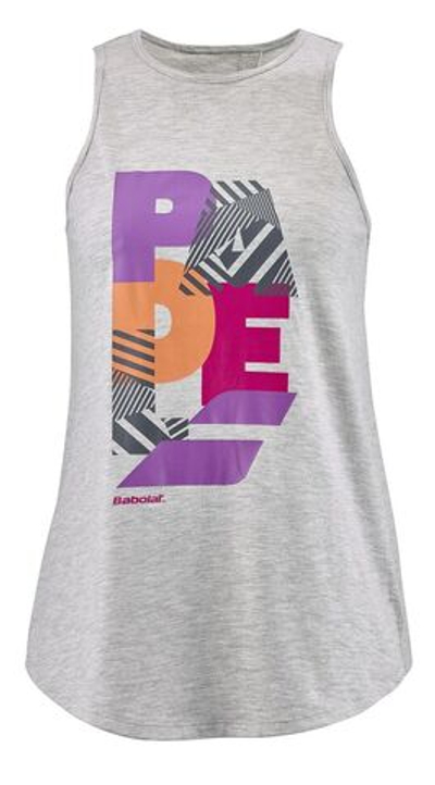 Женский топ теннисный Babolat Padel Cotton Tank Women - high rise heather