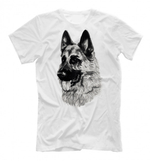 Футболка "Немецкая овчарка ЧБ"