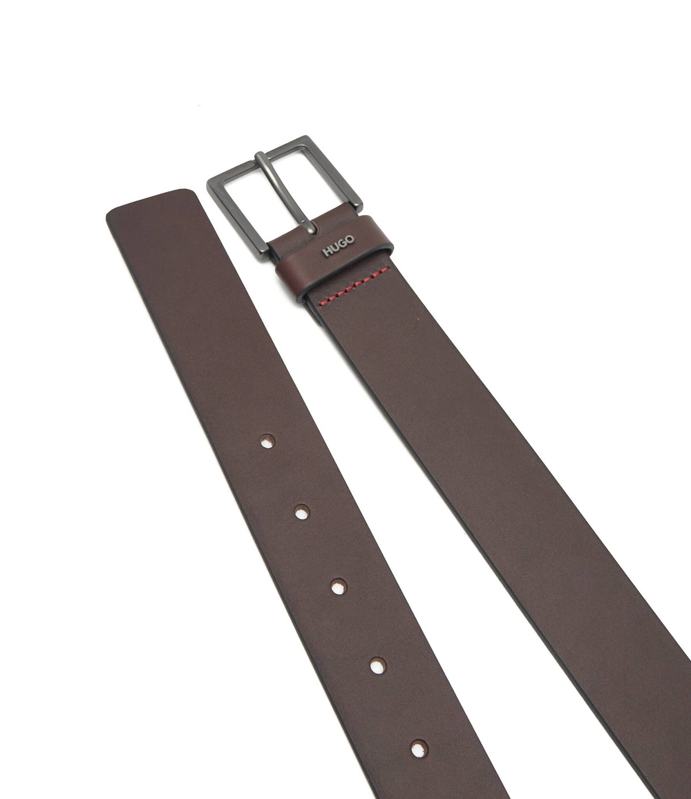 кожаный ремень giove-l HUGO - коричневый(50470652)