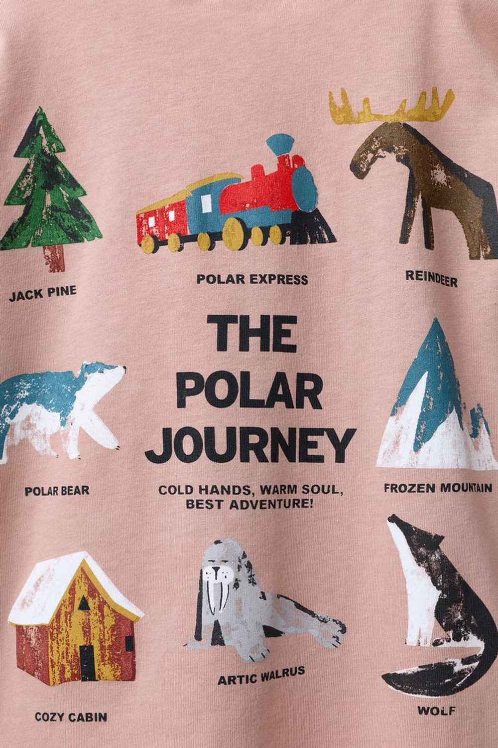 ZARA ЛОНГСЛИВ С ПРИНТОМ «ГОРЫ», ТЕМНО-РОЗОВЫЙ