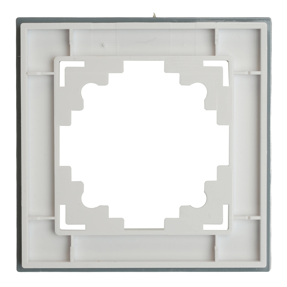 Рамка 1-местная, стекло, STEKKER, GFR00-7001-01М, серия Катрин, белый матовый 49594