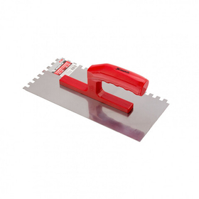 Гладилка стальная, 280 x 130 мм, зеркальная полировка, пластмастмассовая ручка, зуб 8 x 8 мм Matrix 86778