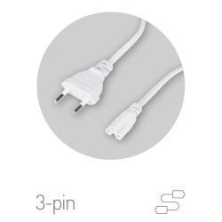 Кабель питания для линейного светильника ЭРА FTS-C5-plug-1,5 1,5 м с выключателем коннектор IEC C5