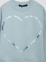 Свитшот для девочки, голубой