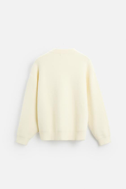 ZARA СВИТЕР ИЗ РЕЛЬЕФНОЙ ТКАНИ, ЭКРЮ