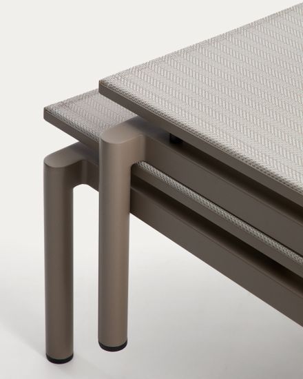 Шезлонг Lesina из алюминия и ткани цвета экрю