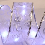 Гирлянда для дома ЛЕНТА ДЕКОРАТИВНАЯ «Морозные узоры» 2,0 м, 6 см (на батарейках), Серебро (подсветка белый)