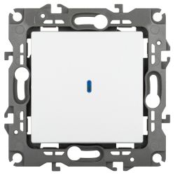 Выключатель ЭРА Серия 12 12-1102-01М с подсветкой, 10АХ-250В, белый матовый