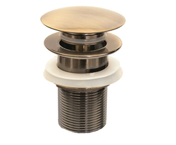 Слив без перелива "Универсальный" для раковины (латунь) Bronze de Luxe 21972/1