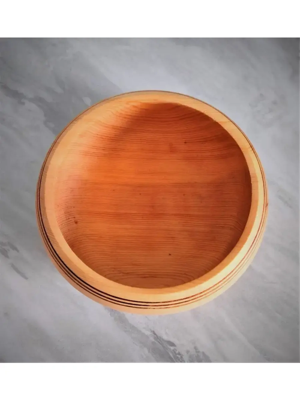 Тарелка деревянная глубокая из кедра 19 см