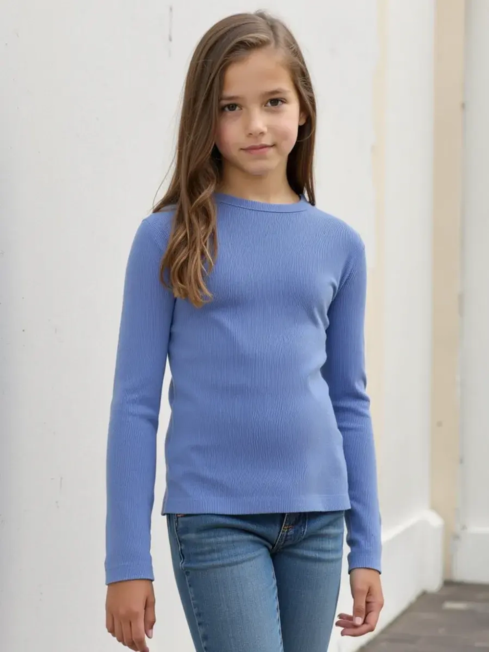 Лонгслив детский кофта в рубчик хлопок