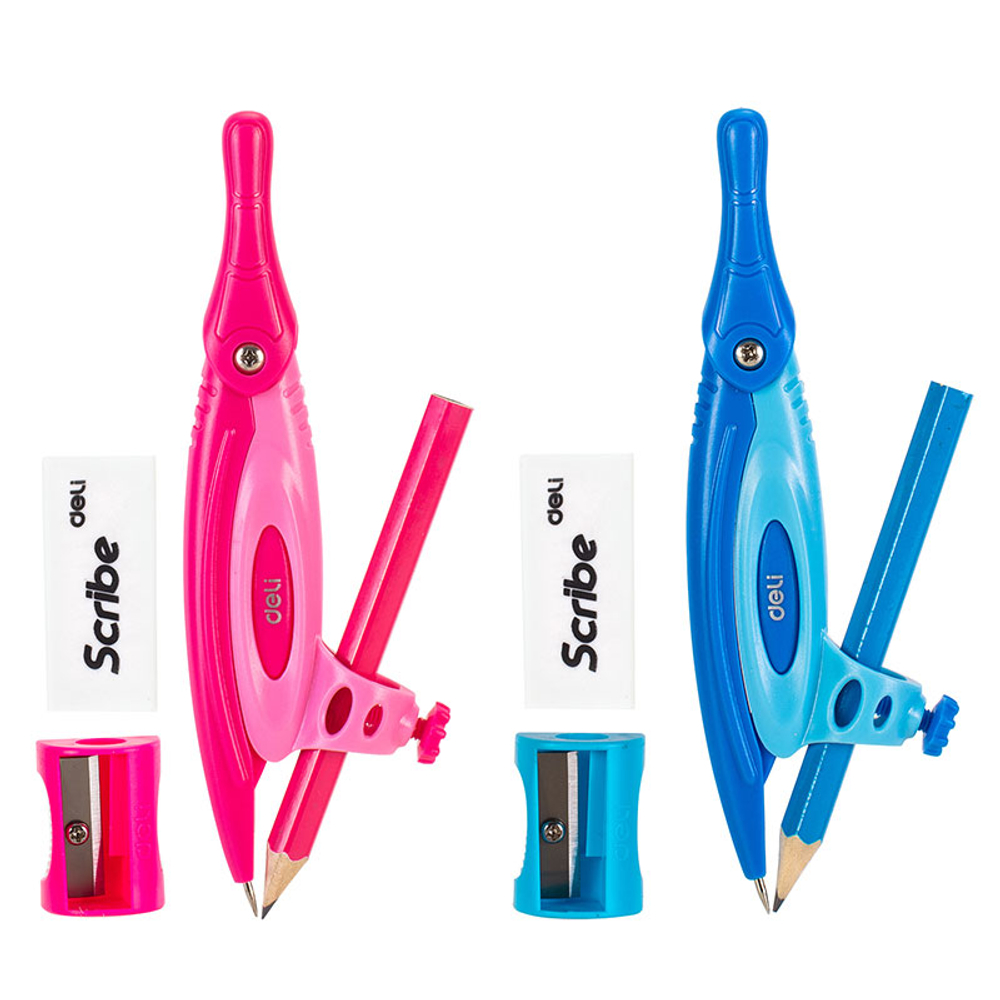 Готовальня Deli "Peoneer",  8 предметов, 128х221х17 мм, европодвес