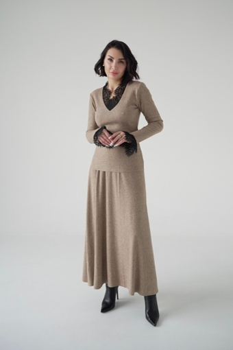 Юбка А- силуэта в беже