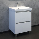 Comforty. Тумба-умывальник "Дублин-60" белый глянец с раковиной Comforty 8056