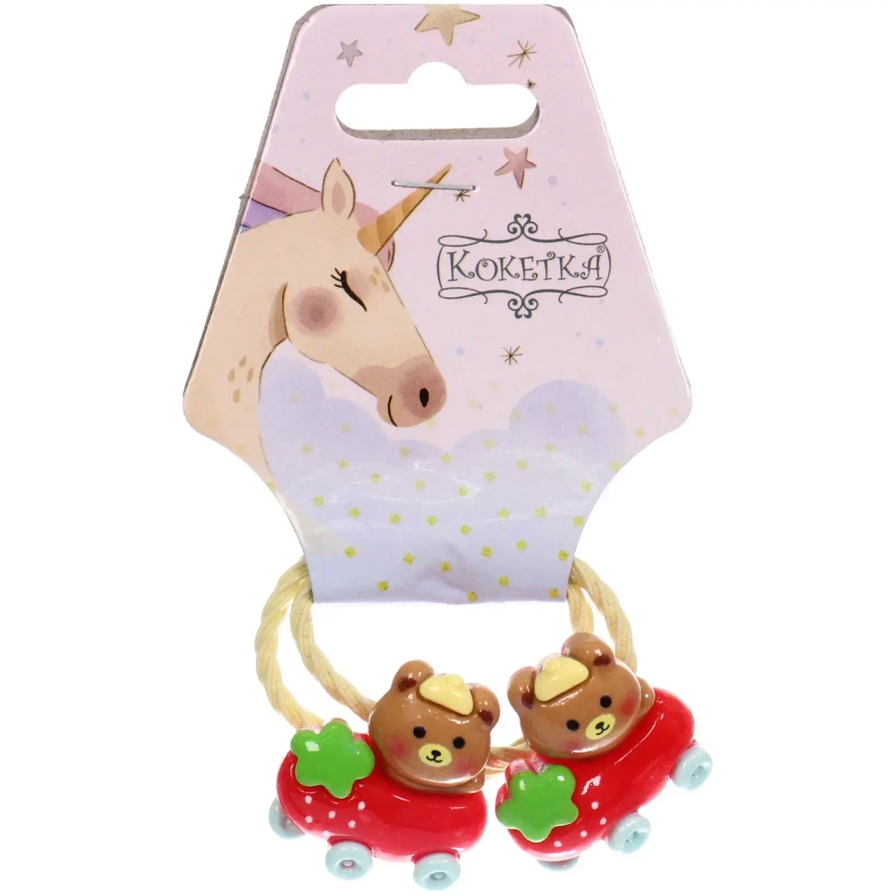 Резинки для волос детские 2шт «КАРАМЕЛЬКИ», мишки, d-3см