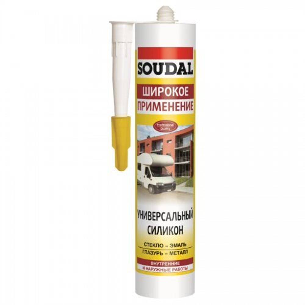 Герметик SOUDAL силиконовый универсальный белый 300мл