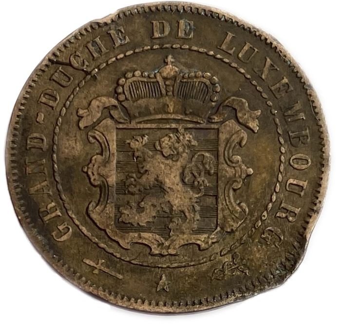 2 1/2 сантима 1854 Люксембург VG