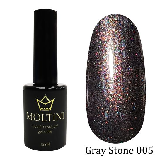 Гель-лак Moltini Gray Stone 005, 12 ml