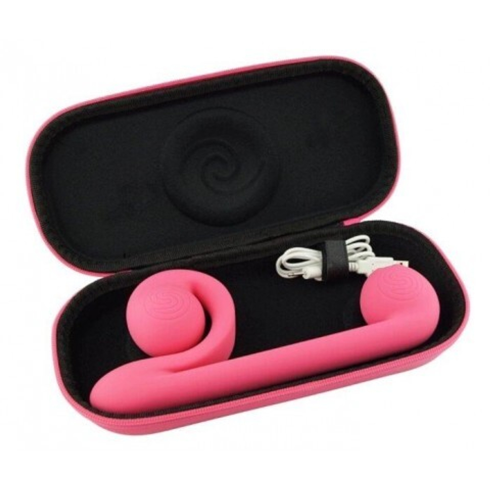 Вибромассажер для двойной стимуляции Snail Vibe розовый