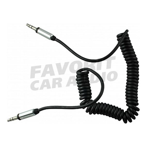 AUX Кабель Partner пружина черный 1,8 м