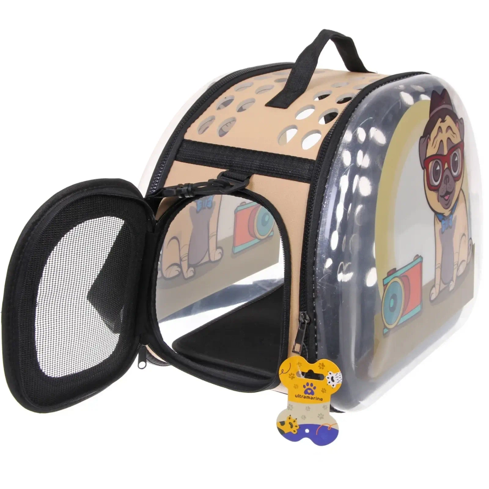 Сумка - переноска для животных «Малыш Айки», цвет как на фото, 42*28*32/до13кг (пакет и лейбл)