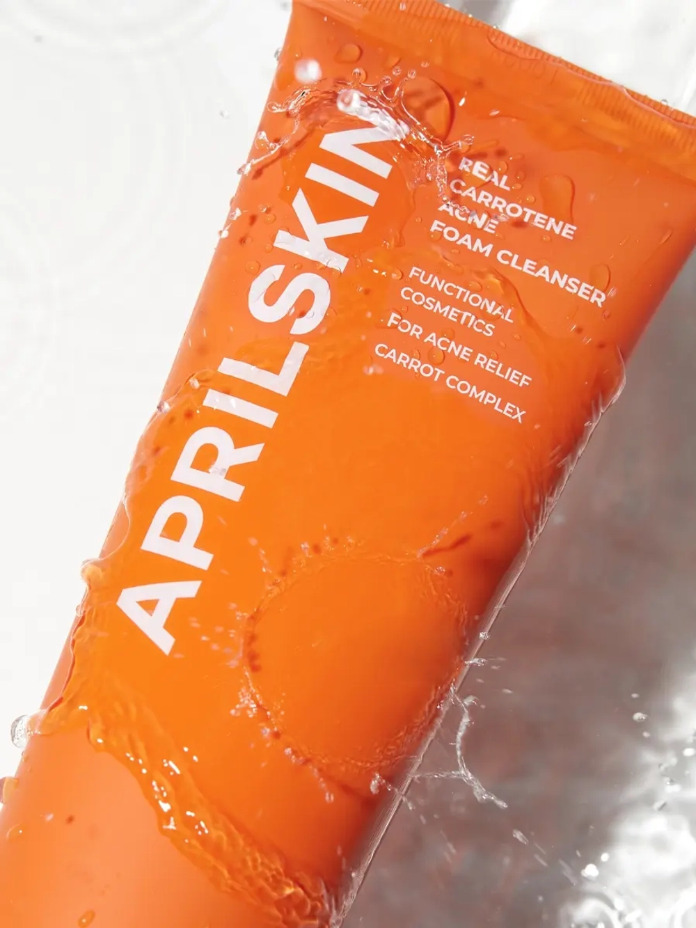 APRILSKIN Морковная пенка для умывания с салициловой кислотой против акне Real Carrotene Acne Foam Cleanser 120 гр