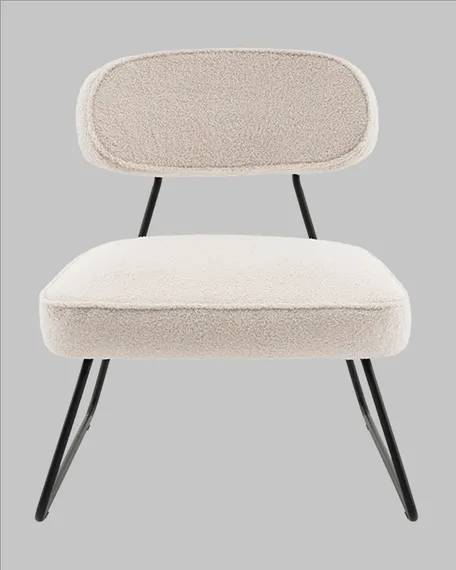 Лаунж-кресло Take, бежевое букле