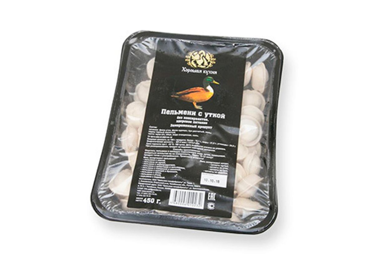 Пельмени "Хорошая кухня" с уткой, 450г